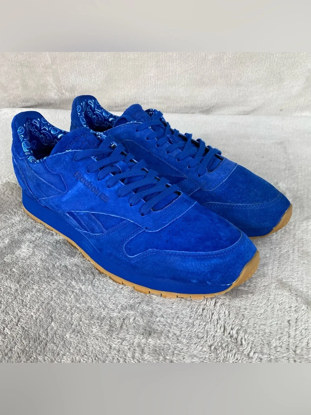 Reebok Classic Leather TDC Blue Mens Size 12 Suede Gum Shoes Sneaker BD3233 NEW